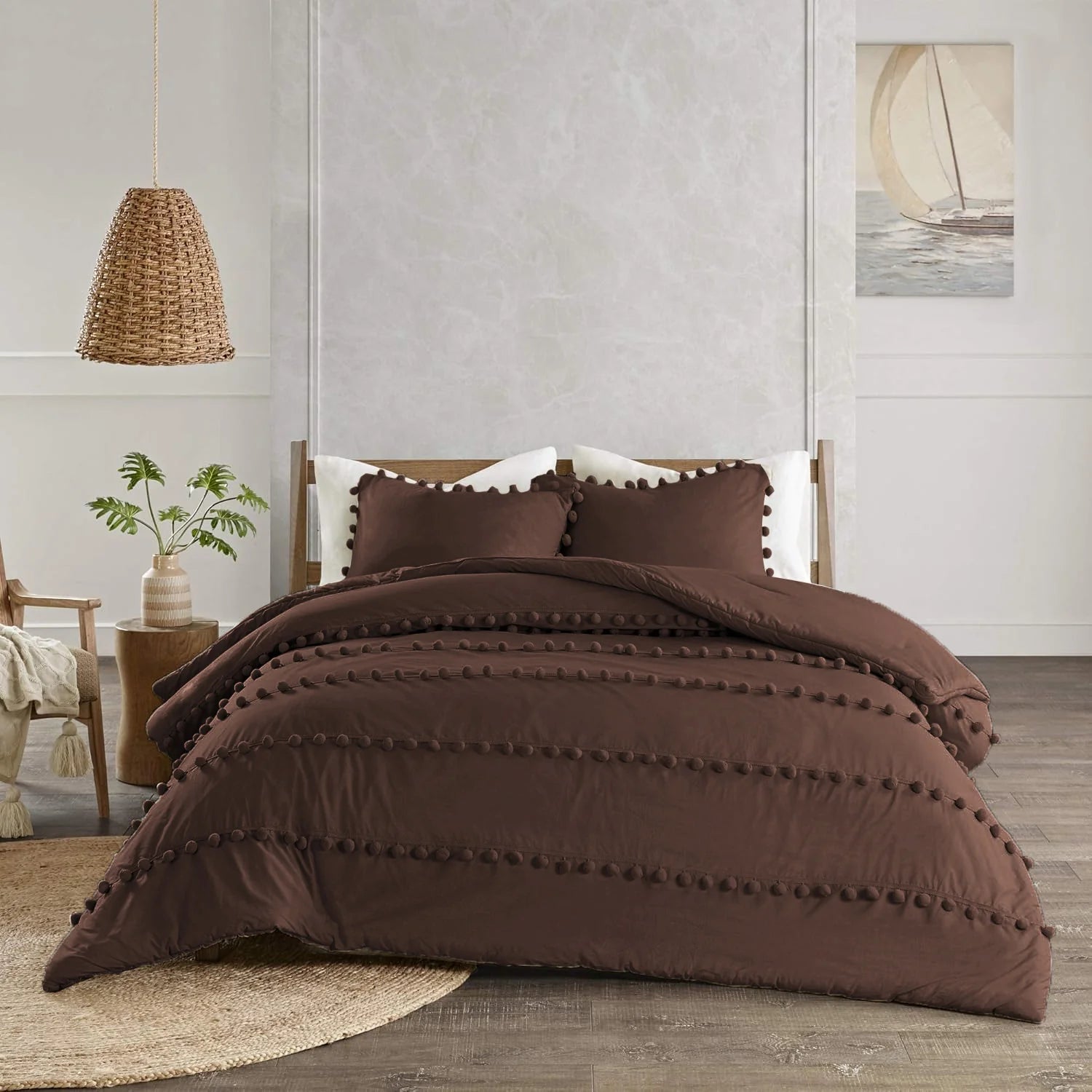 Soft Loop Duvet Set - King / Brown