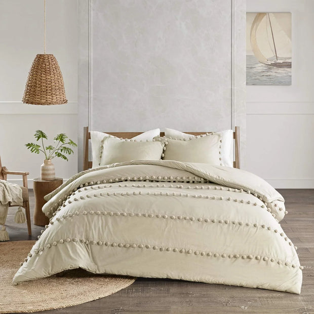Soft Loop Duvet Set - King / Beige