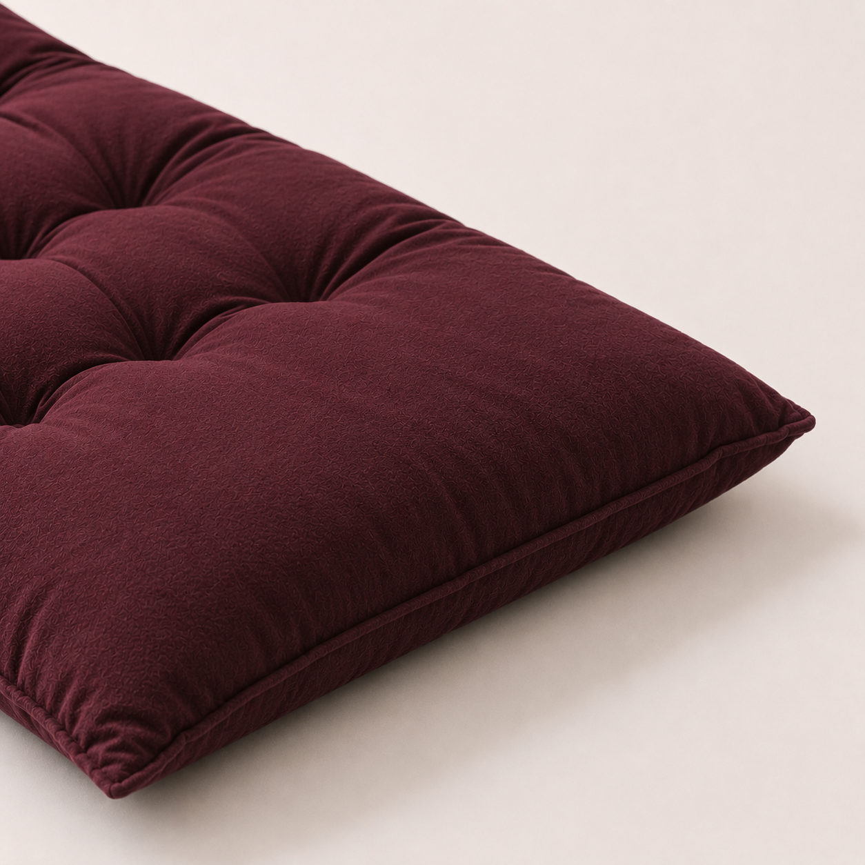 Velvet Floor Mattress - Maroon