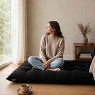 Velvet Floor Mattress - Black
