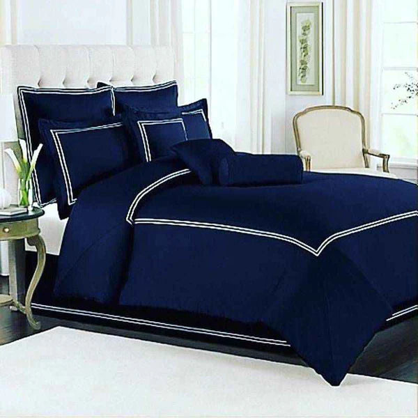 Baratta Stitch Duvet Set - King / Navy Blue