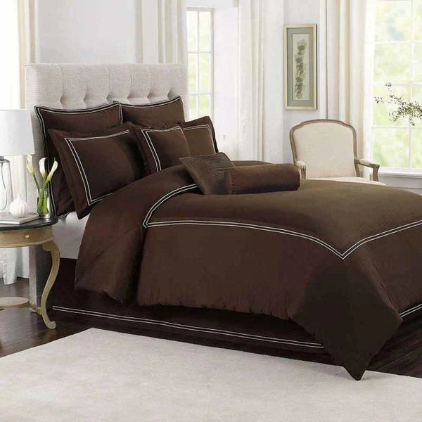 Baratta Stitch Duvet Set - King / Brown