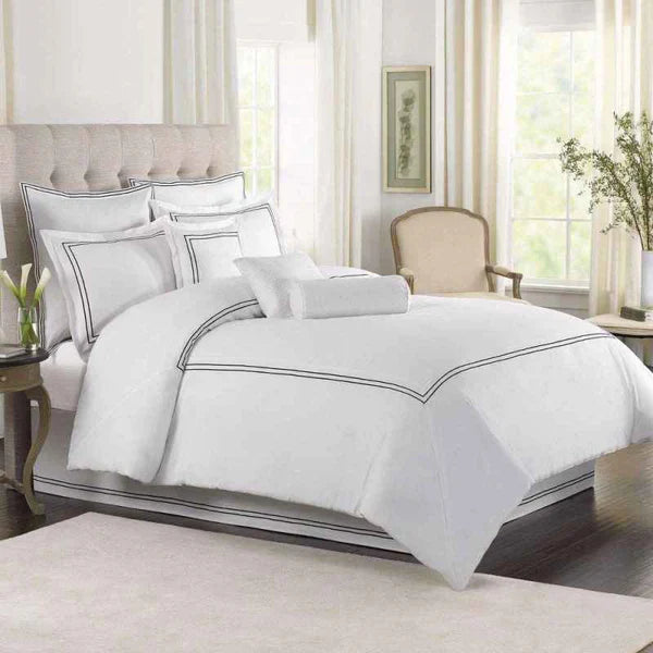 Baratta Stitch Duvet Set - King / White