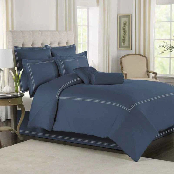 Baratta Stitch Duvet Set - King / Blue