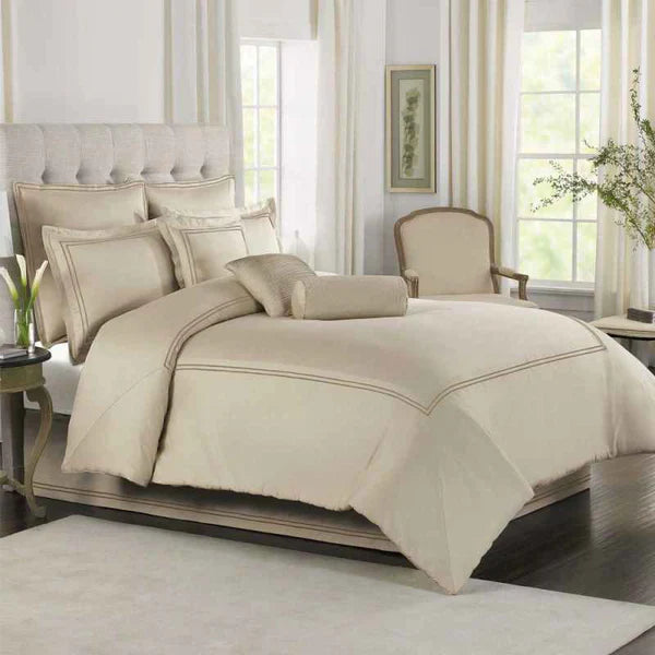 Baratta Stitch Duvet Set - King / Beige
