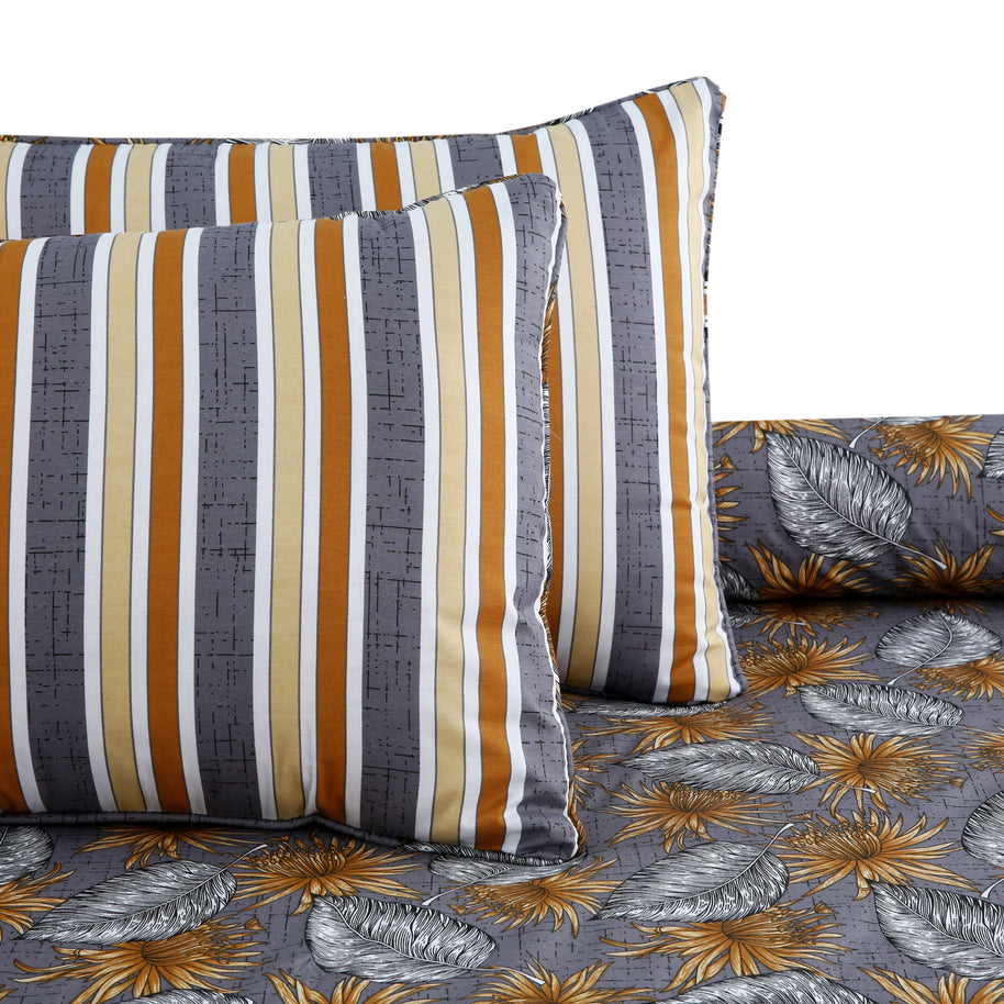 Slate Palm Bedsheet Set -