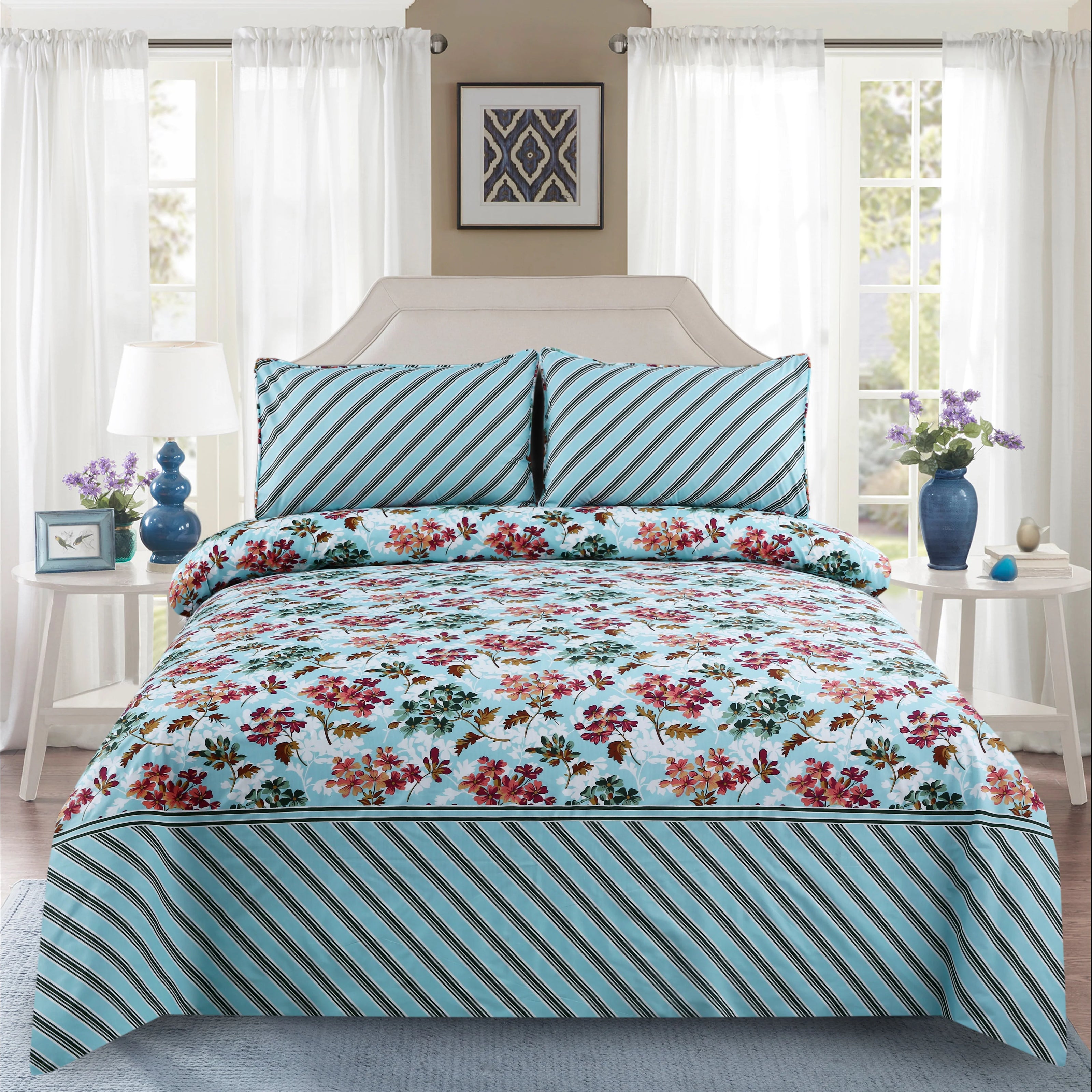 Blue Whispers Bedsheet Set -