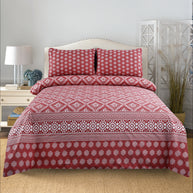 Crimson Weave Bedsheet Set -