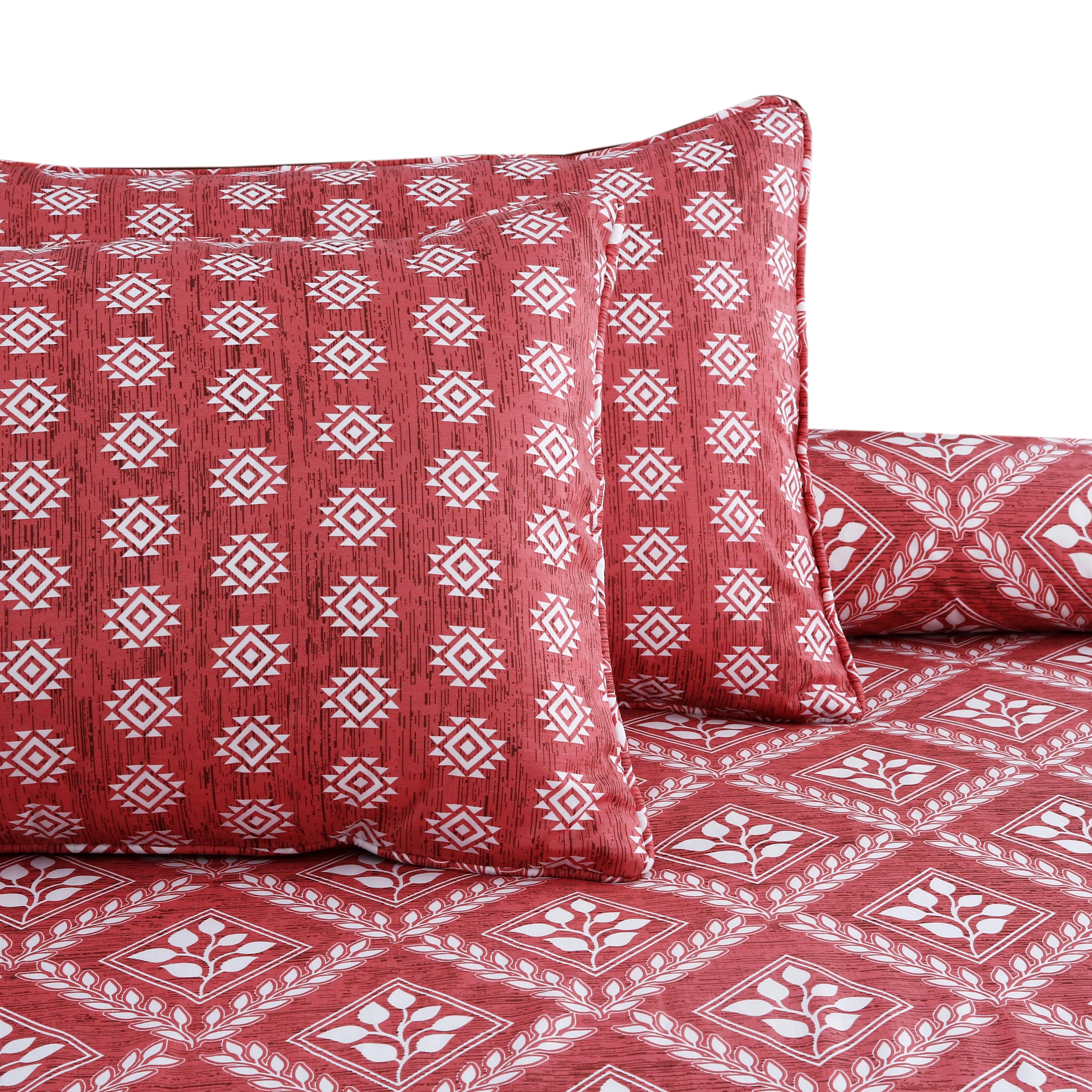 Crimson Weave Bedsheet Set -