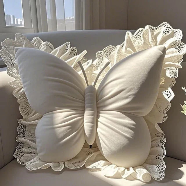 Butterfly Princess Pillow - Cream