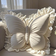 Butterfly Princess Pillow - Cream