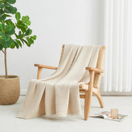 Waffle Drift Blanket - Beige -