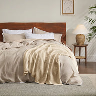 Waffle Drift Blanket - Beige -