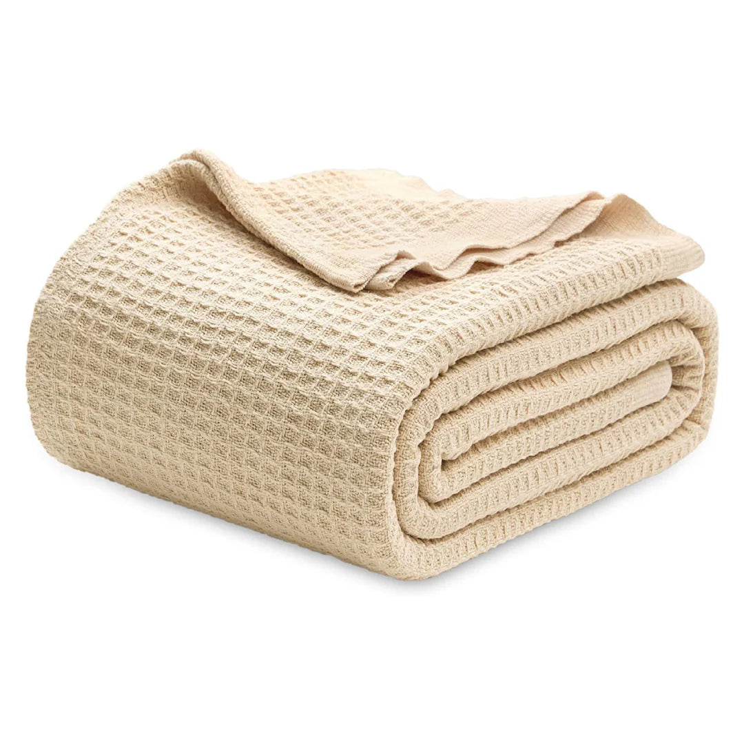 Waffle Drift Blanket - Beige -