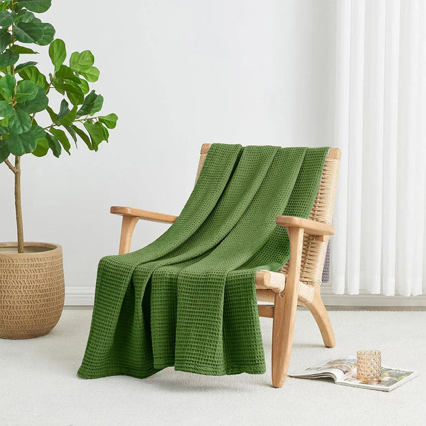 Waffle Drift Blanket - Green -