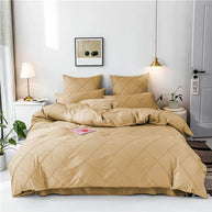 Soft Grid duvet set - King / Natural