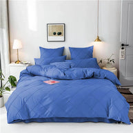 Soft Grid duvet set - King / Blue
