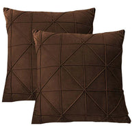 Stargaze Stitch Cushion (Pair) - Cover only / Brown