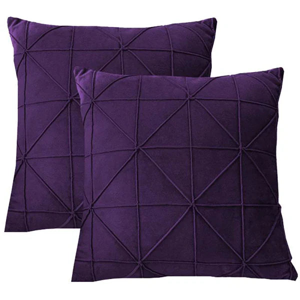 Stargaze Stitch Cushion (Pair) - Cover only / Purple