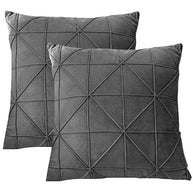 Stargaze Stitch Cushion (Pair) - Cover only / Grey