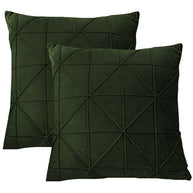 Stargaze Stitch Cushion (Pair) - Cover only / Green