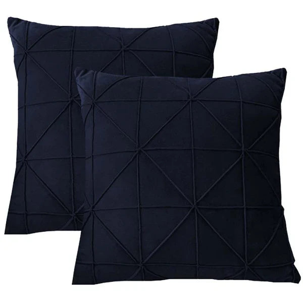 Stargaze Stitch Cushion (Pair) - Cover only / Navy Blue
