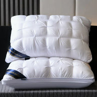 Filled Pintuck Pillows - Pair - White