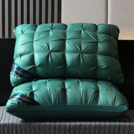 Filled Pintuck Pillows - Pair - Green