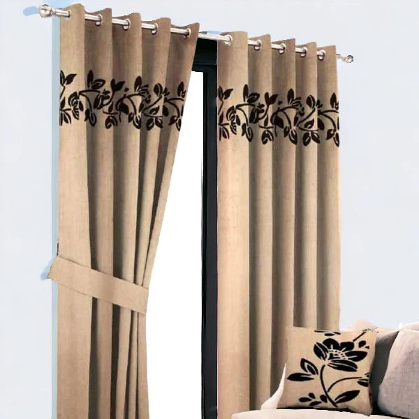 Floral Velvet Curtain -