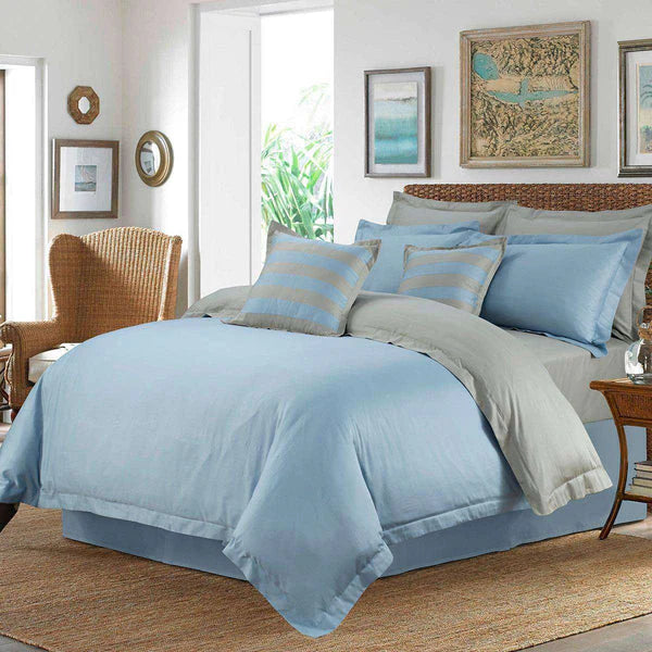 Luxury Embellish Duvet - King / Blue & Grey