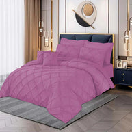 Pintuck Duvet Set - King / Pink