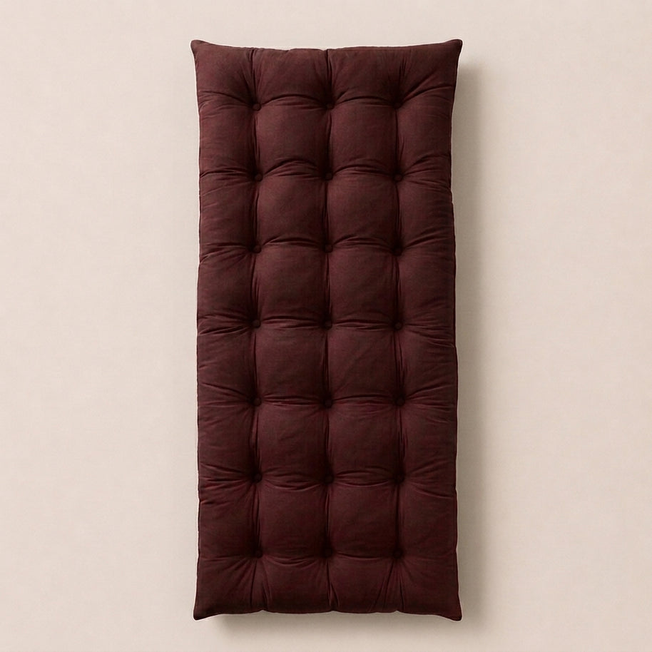 Velvet Floor Mattress - Maroon