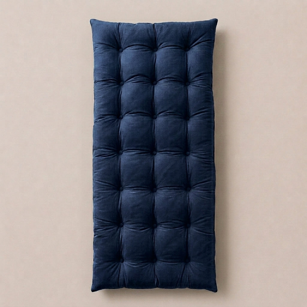 Velvet Floor Mattress - Navy blue