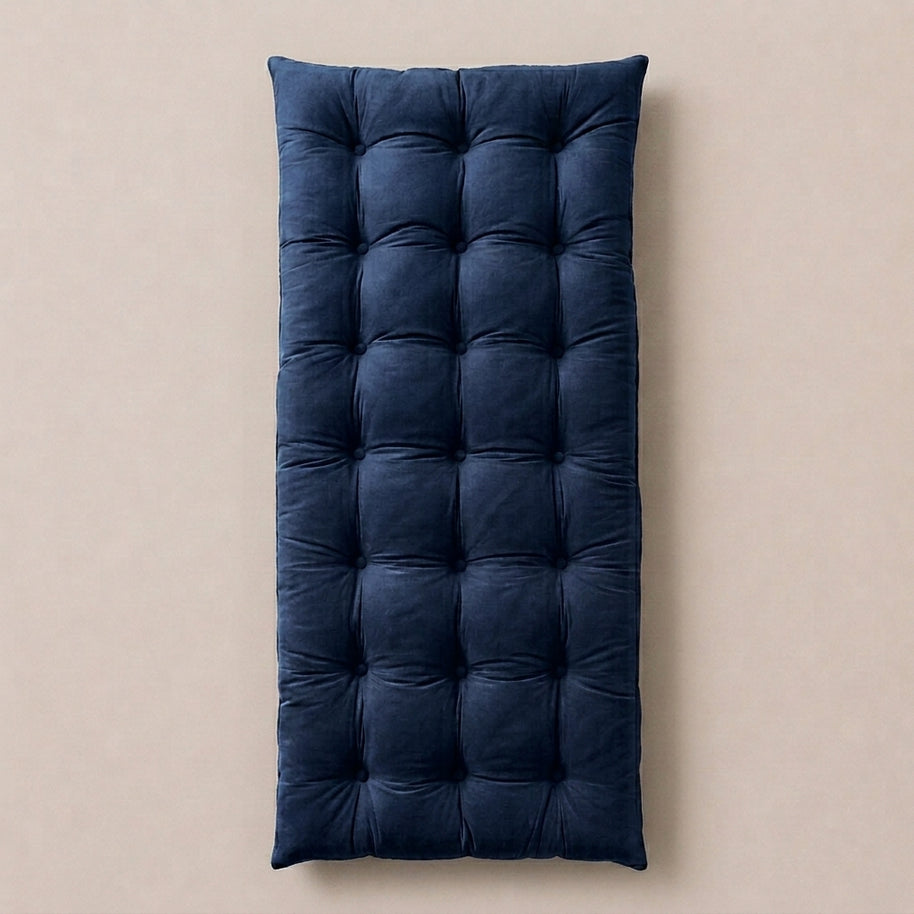 Velvet Floor Mattress - Navy blue