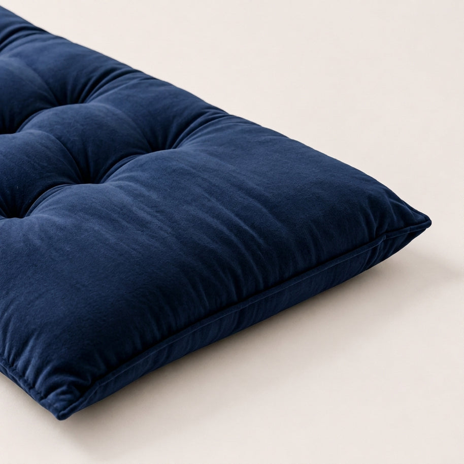 Velvet Floor Mattress - Navy blue