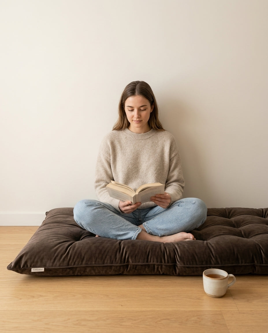 Velvet Floor Mattress - Brown