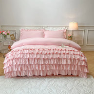 Ruffle Duvet Set - 3 pcs - Pink
