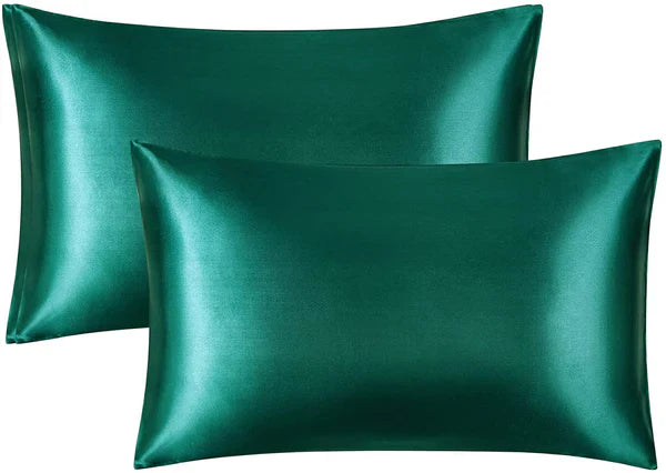 Shamoz Silk Pillow Case - Pair - Light Green