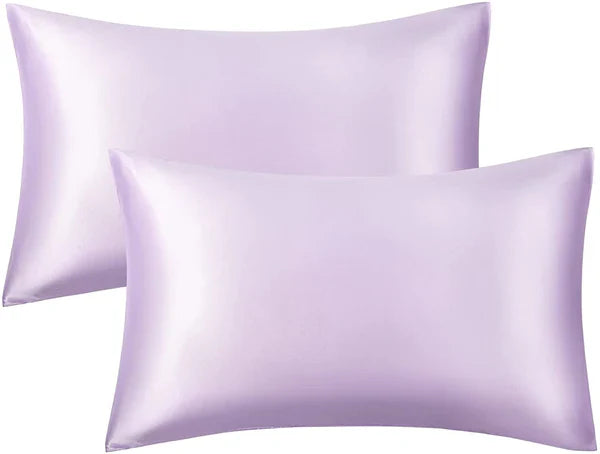 Shamoz Silk Pillow Case - Pair - Light purple