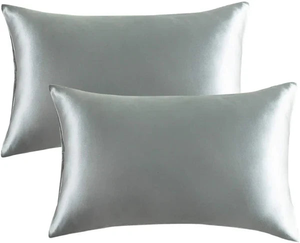 Shamoz Silk Pillow Case - Pair - Grey