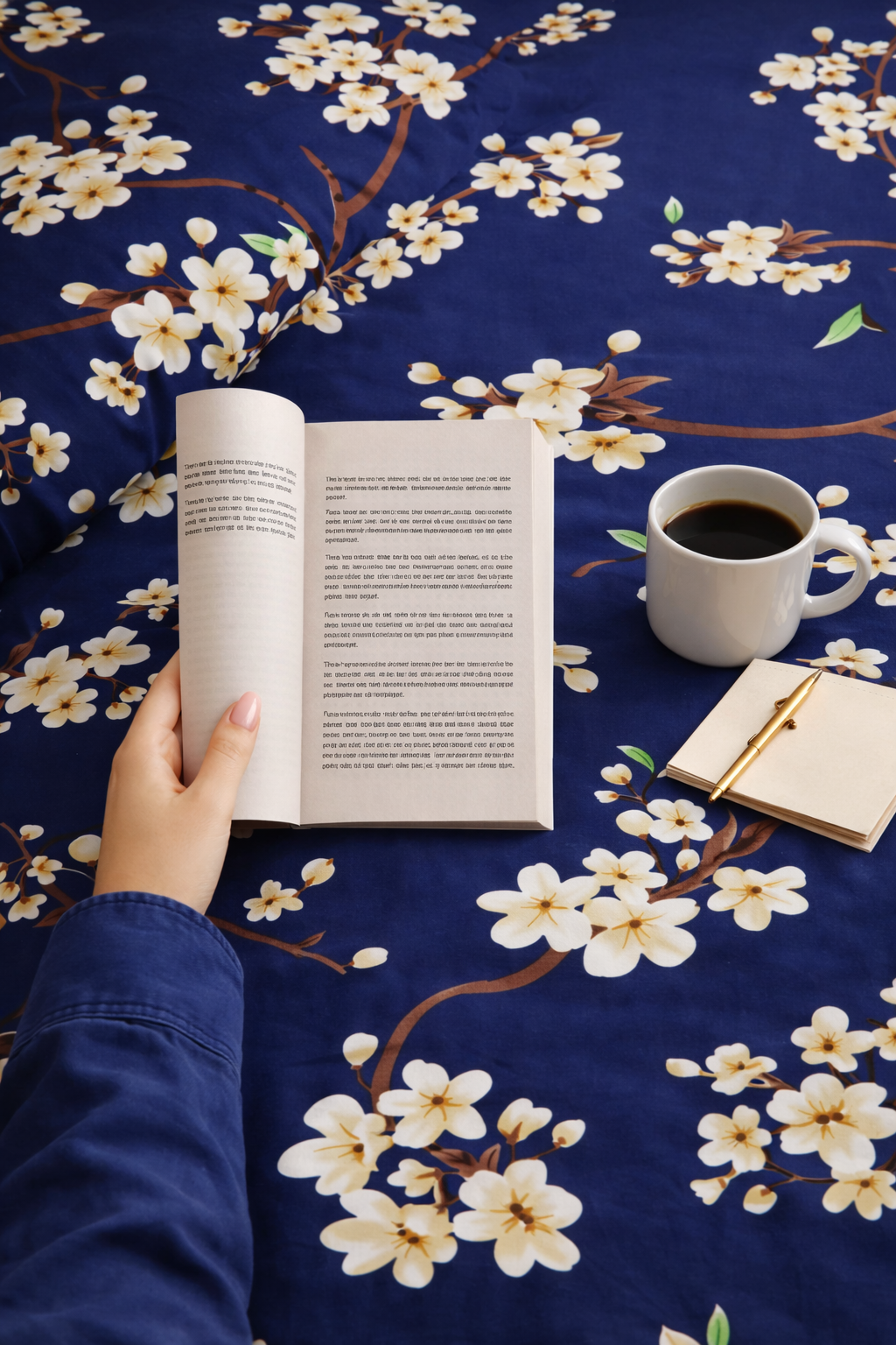 Midnight Blossom single bedsheet -