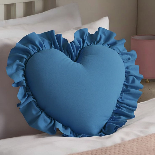 Soft Heart Cushion - Blue