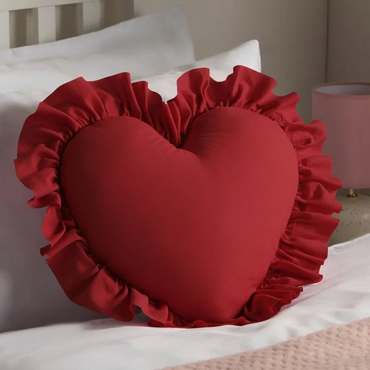 Soft Heart Cushion - Red