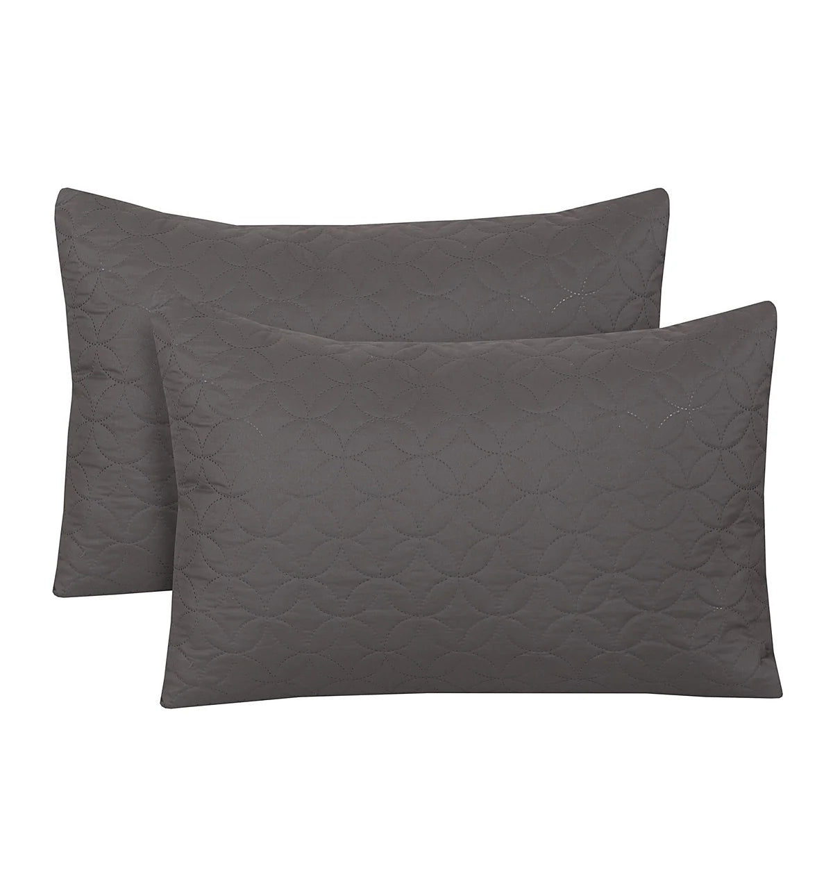 Ultra Sonic Quilted Pillow Covers - Grey / Pack of 2