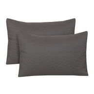 Ultra Sonic Quilted Pillow Covers - Grey / Pack of 2