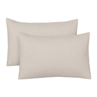 Ultra Sonic Quilted Pillow Covers - Ivory / Pack of 2
