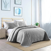 Charcoal Leaf Bedspread -