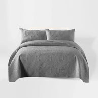 Charcoal Leaf Bedspread -