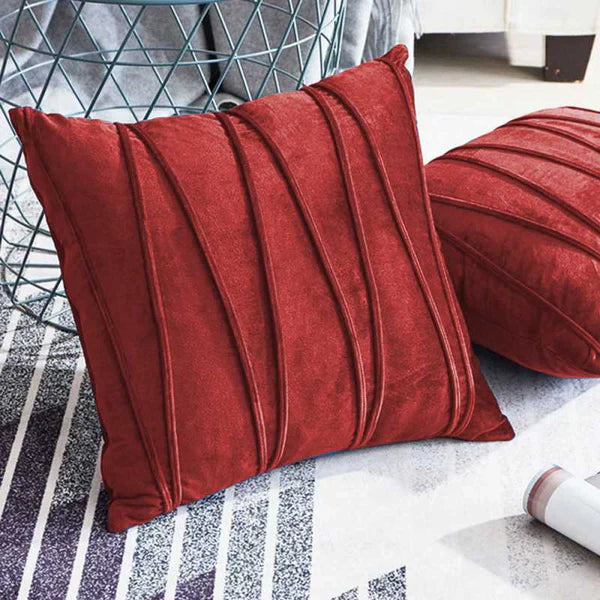Quiet Ridge Cushion (Pair) - Cover only / Red