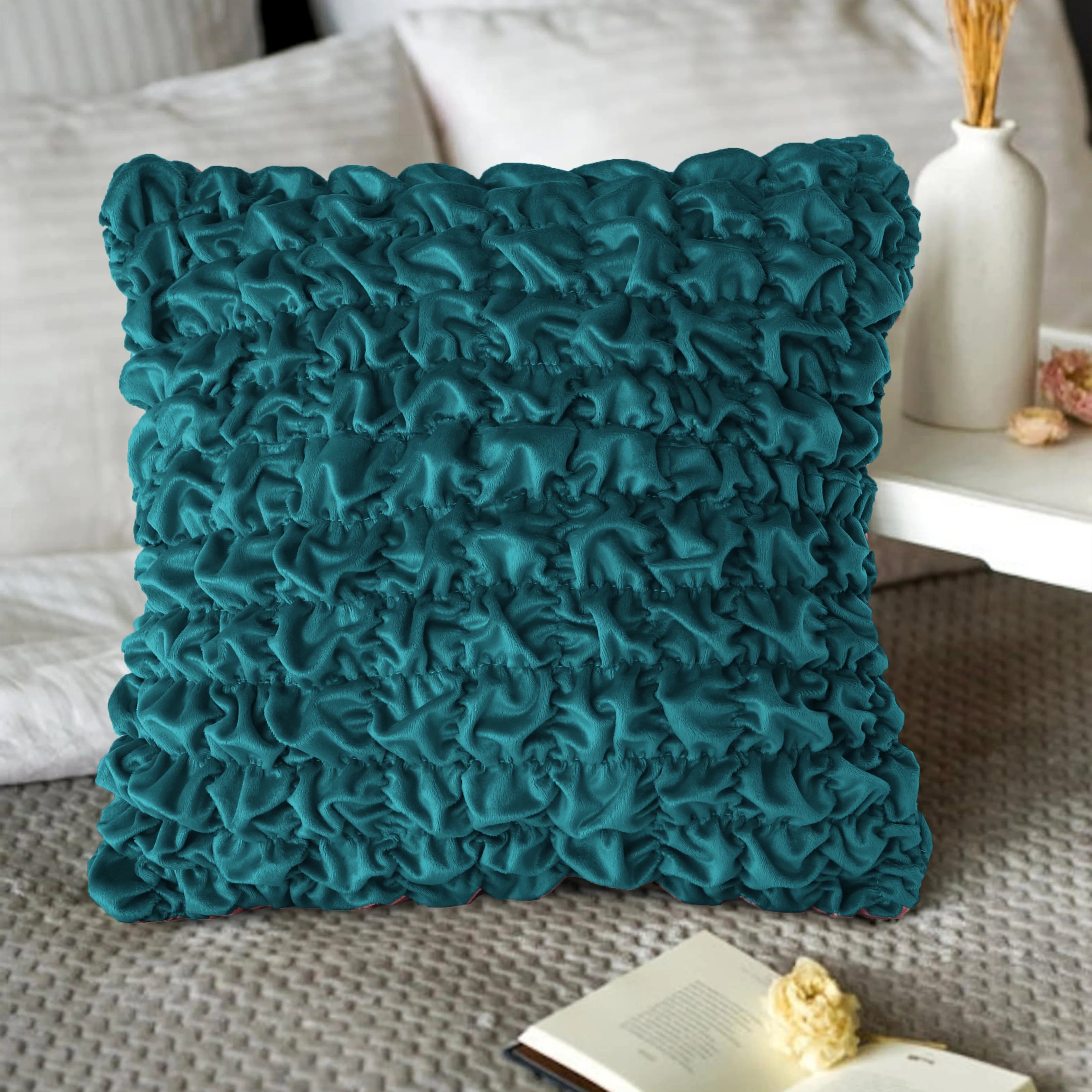 Soft Hours Cushion (Pair) - Teal / Cover only